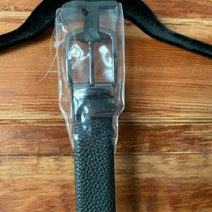 Men’s Zegna black belt. New, with tags.